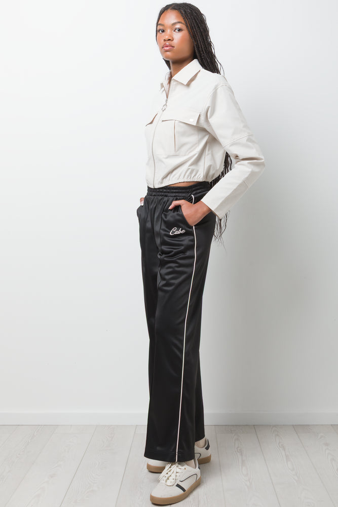 Wide Leg Joggers Black (2)