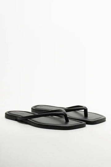 Thong Mule Sandal Black