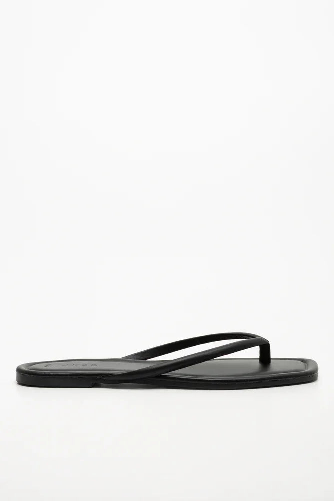 Thong Mule Sandal Black