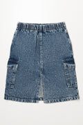 Midi Cargo Denim Skirt (2)