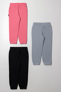 3 Pack Trackpants Pink, Black And Grey (2)