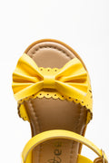 Bow Trim Sandals Yellow (4)