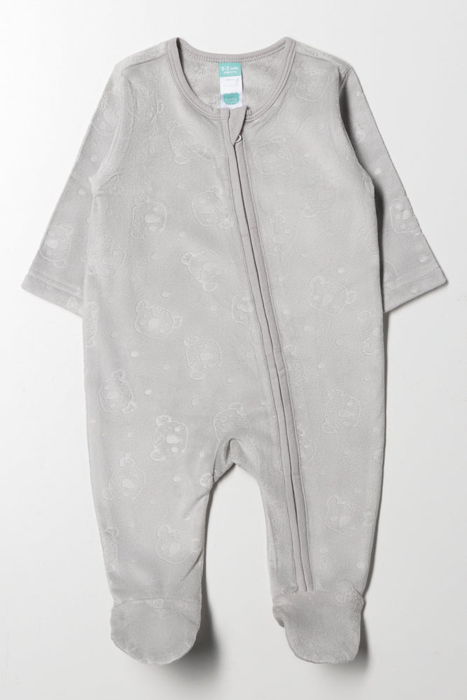 Embossed Babygrow Grey