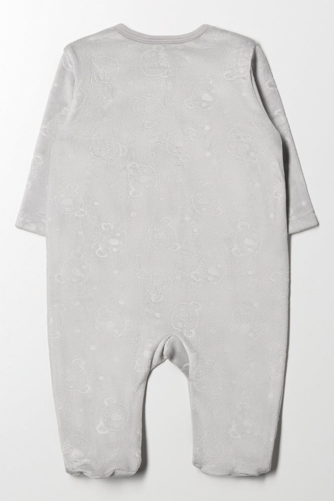 Embossed Babygrow Grey (2)