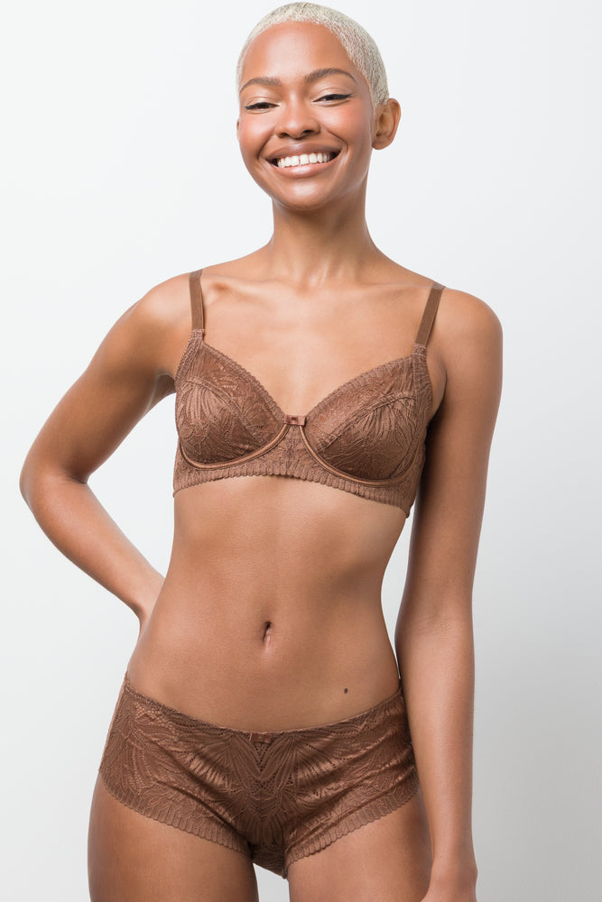 3 Pack Lace Boyleg Brown And Natural