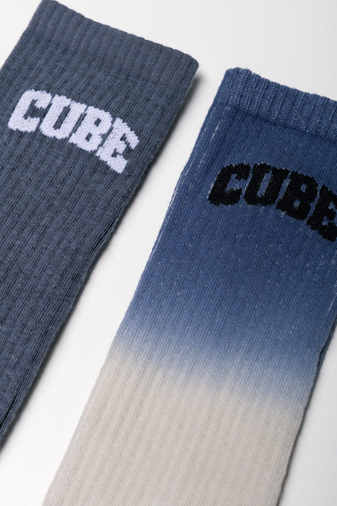 2 Pack Ombre Socks Blue (1)