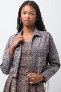 Leopard Utility Jacket Natural