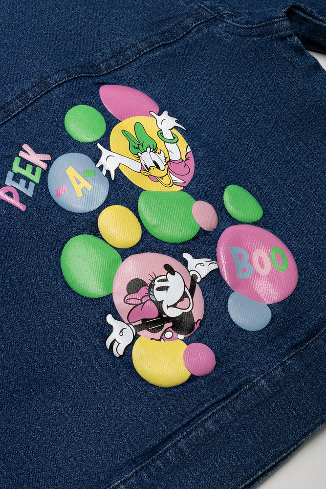Minnie Mouse Embroidered Denim Jacket Blue (3)