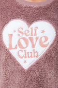 Self Love Sherpa Pyjama Set Mocha (3)