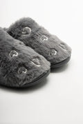 Embroidered Slippers Grey (2)