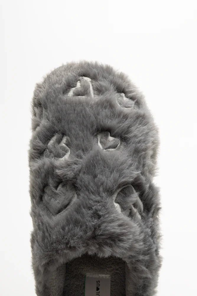 Embroidered Slippers Grey (4)