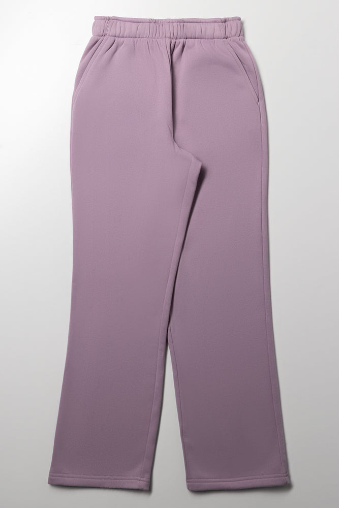 Straight Leg Trackpants Purple