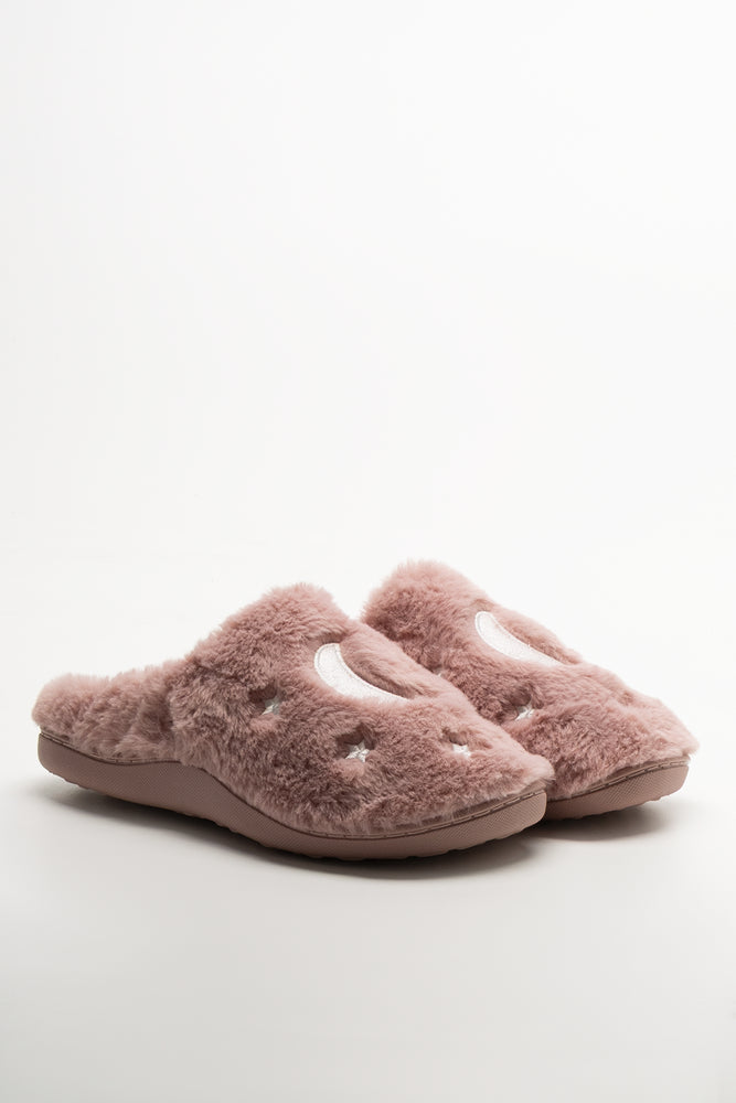 Embroidered Slippers Pink