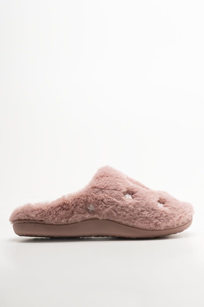 Embroidered Slippers Pink