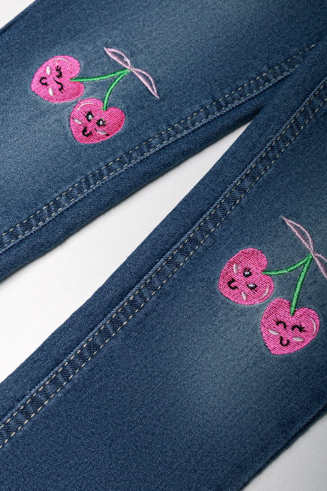 Cherry Jeggings Blue