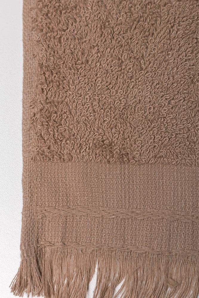 Fringed Guest Towel Natural (1)