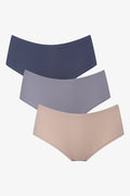 3 Pack Boyleg Blue, Grey And Natural