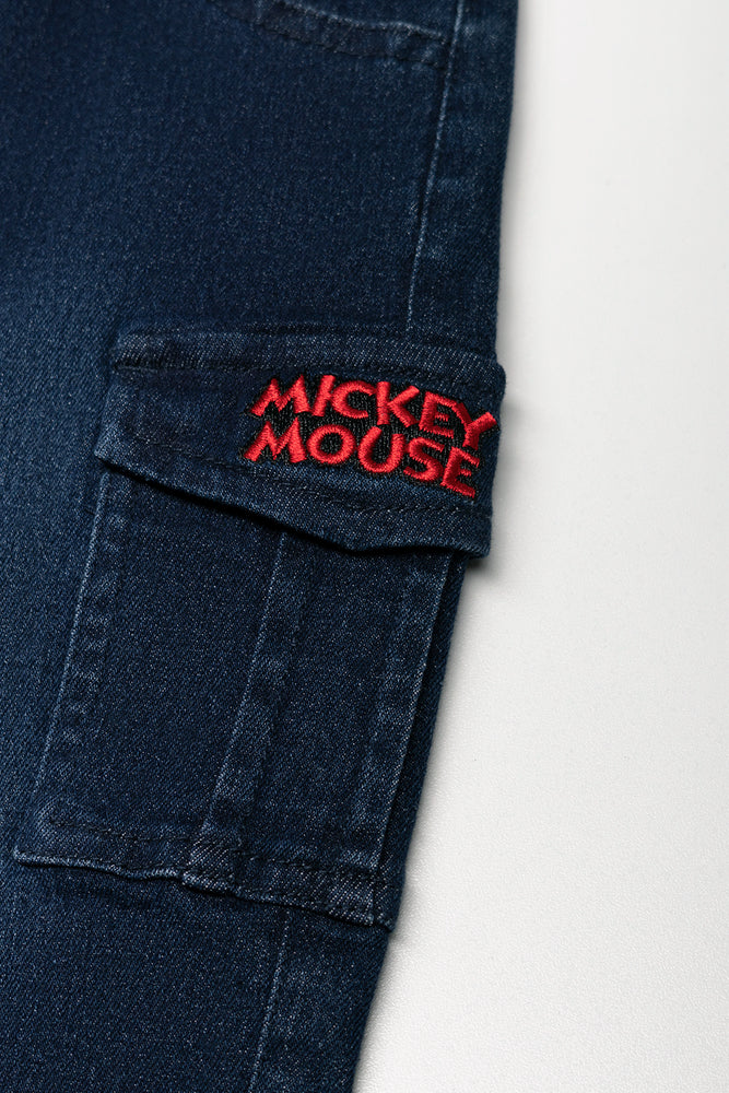 Mickey Mouse Denim Cargo Blue