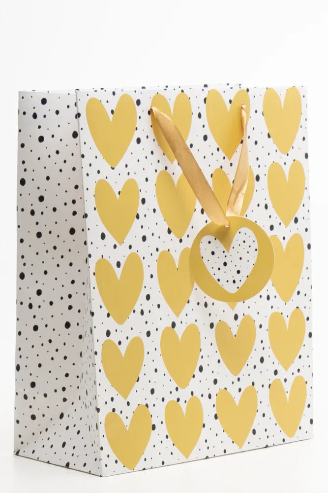 Hearts Gift Bag Yellow (1)