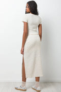Textured Fitted T-Shirt White (2)