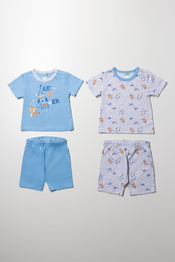 2 Pack Pyjamas Blue