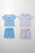 2 Pack Pyjamas Blue