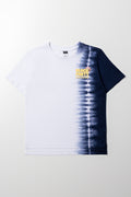 Tie Dye Short Sleeve T-Shirt Navy And White