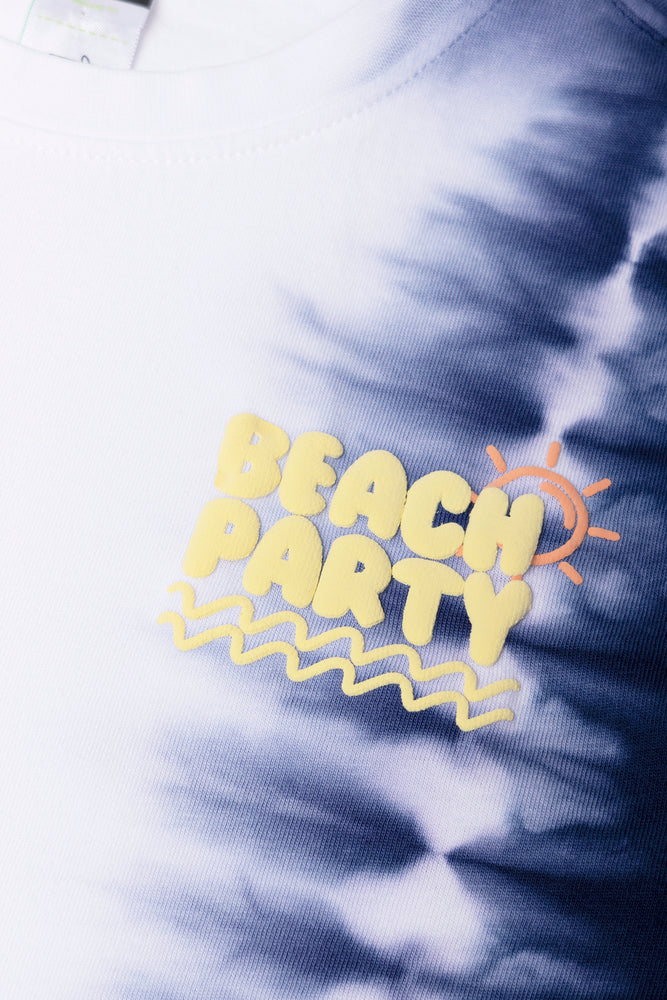 Tie Dye Short Sleeve T-Shirt Navy And White (1)