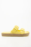Double Buckle Sandals Yellow (1)