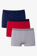 Seamless Boxers Navy, Red And Grey