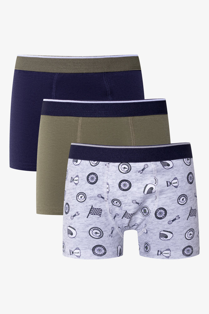 3 Pack Boxers Green And Navy
