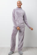 Sherpa Funnel Neck Pyjamas Purple