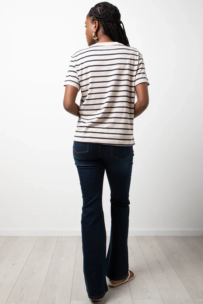 Short Sleeve Stripe T-Shirt Natural (2)