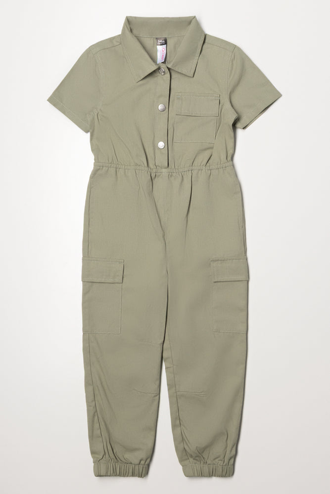 Denim Boiler Suit Green