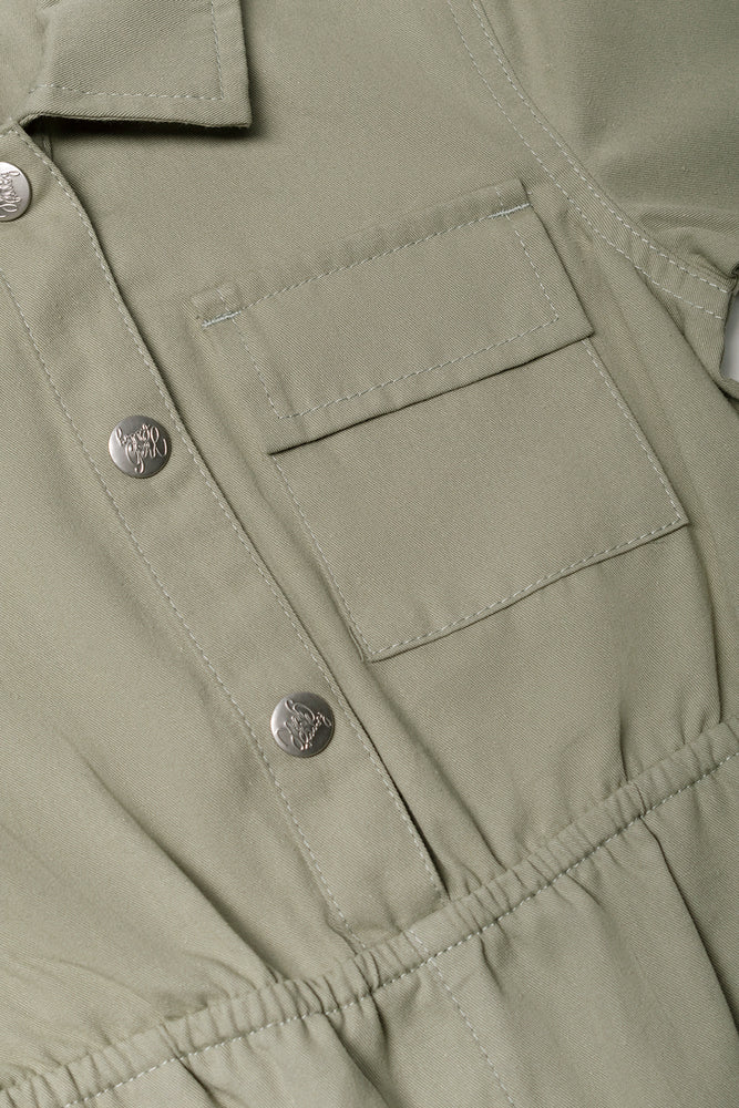 Denim Boiler Suit Green