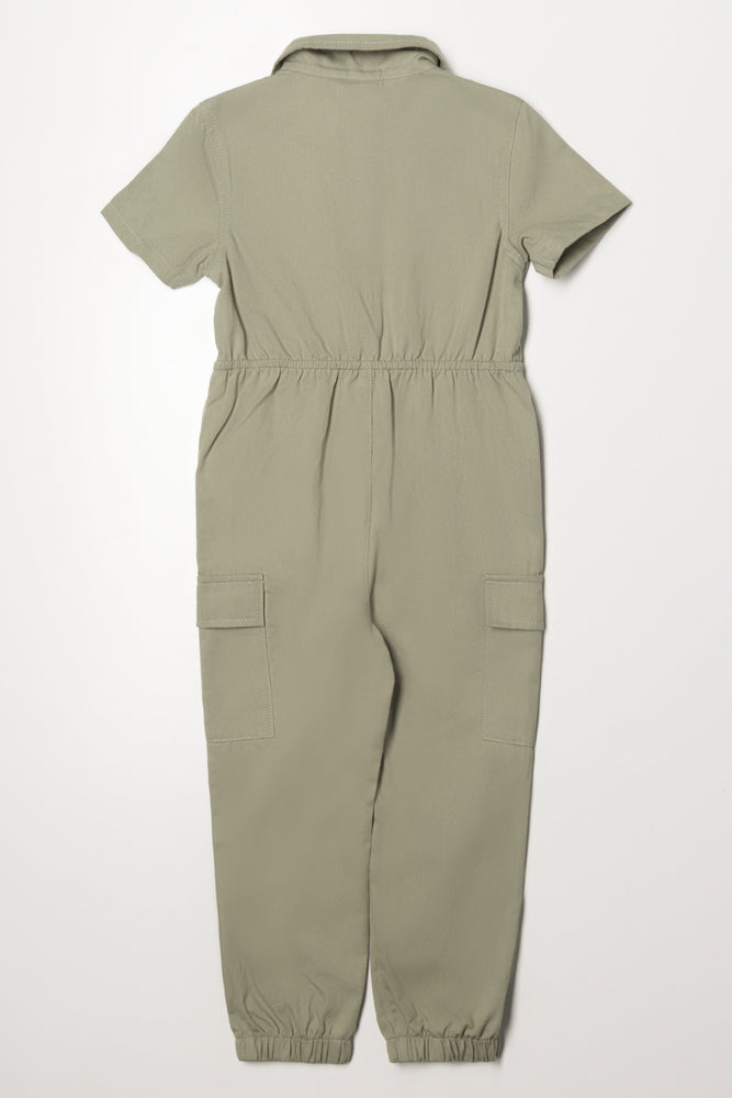Denim Boiler Suit Green (2)