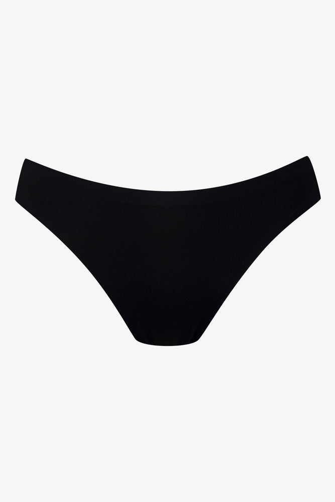 2 Pack Bonded Thong Panties Black And Natural (2)