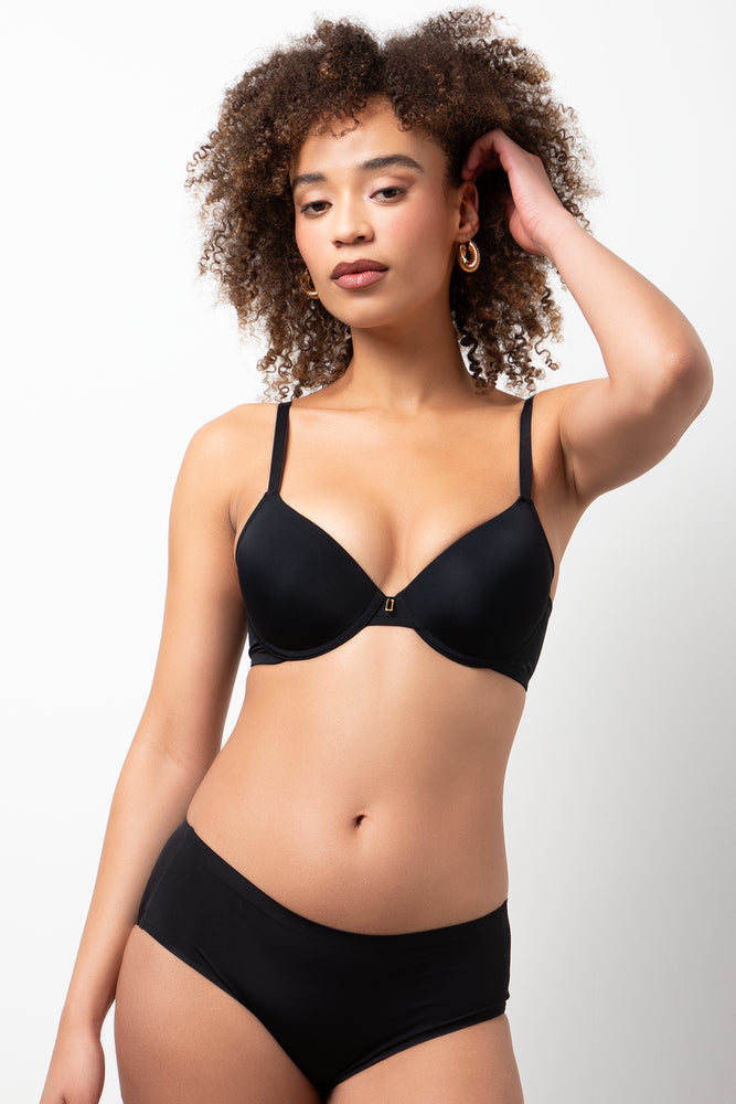 2 Pack Bonded Boyleg Panties Black