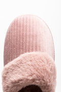 Fur Trim Closed Slippers Pink (4)