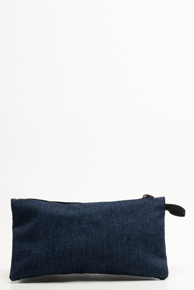 Denim Double Pencil Bag Blue (1)