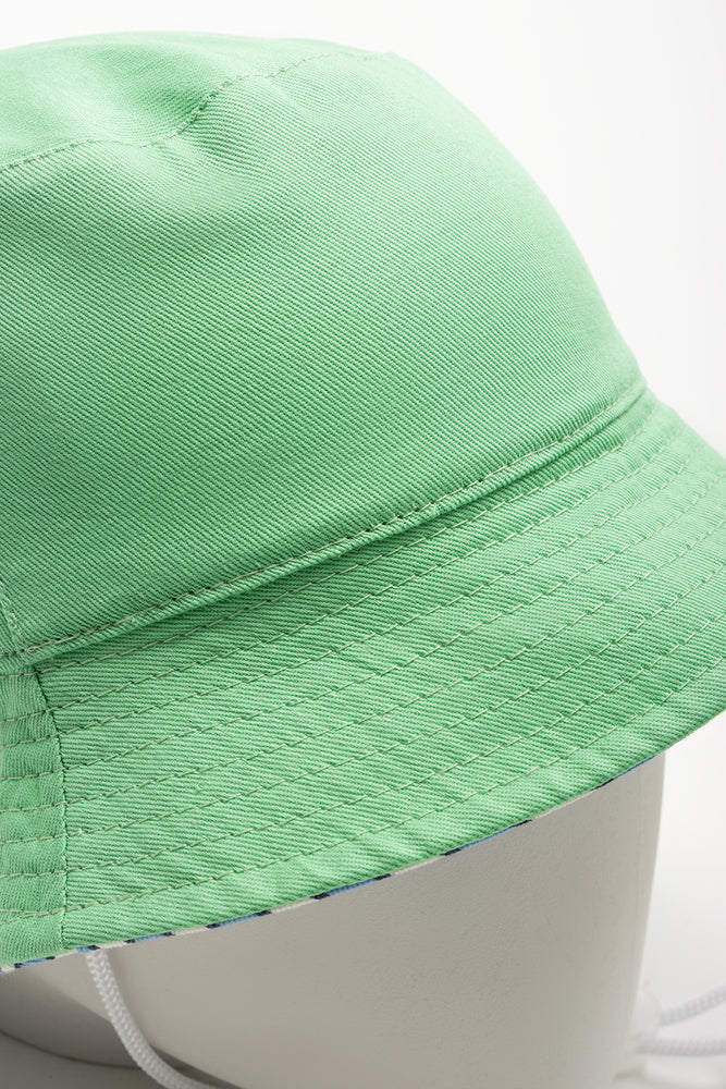 Reversible Stripe Bucket Hat Green (2)