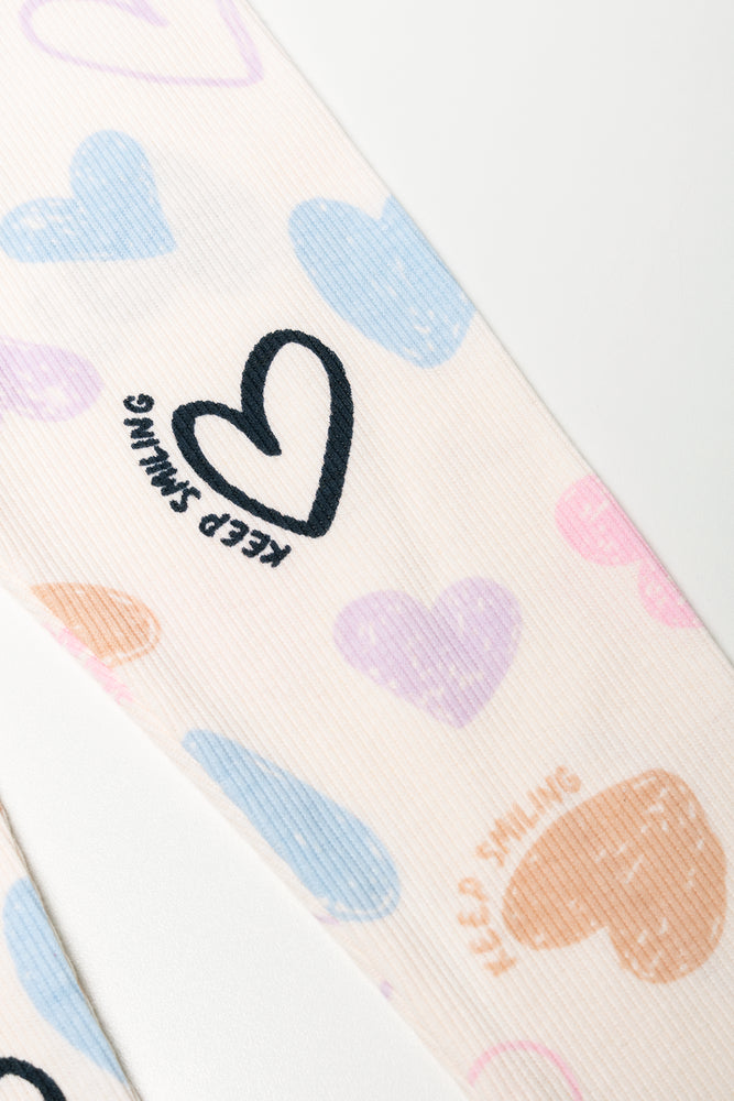 Hearts Crew Neck Top And Leggings Set (2)
