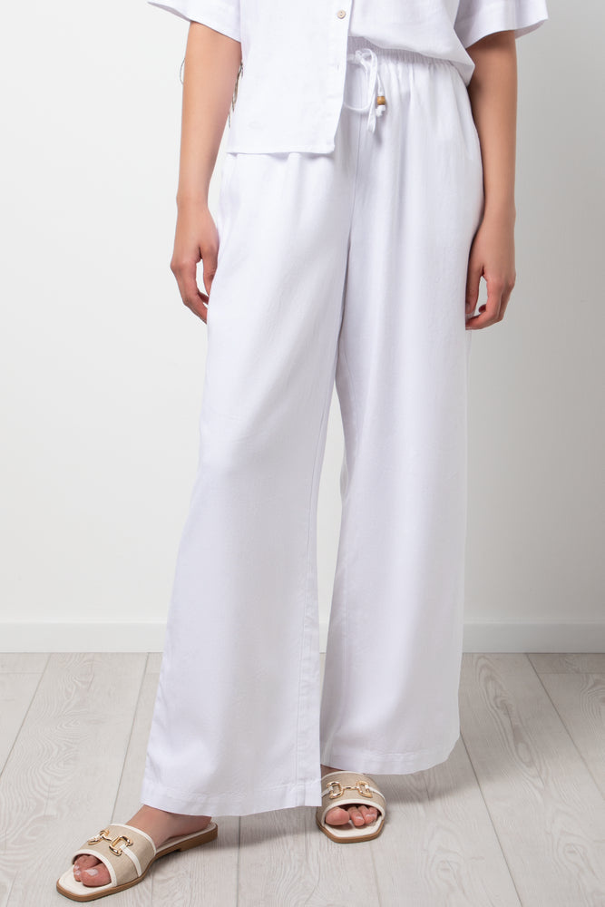 Linen Blend Pants White (1)