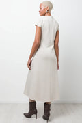 Cap Sleeve Fit And Flare Dress Natural (2)