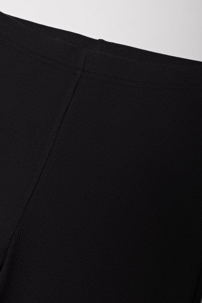 Rib Flare Leggings Dark Grey