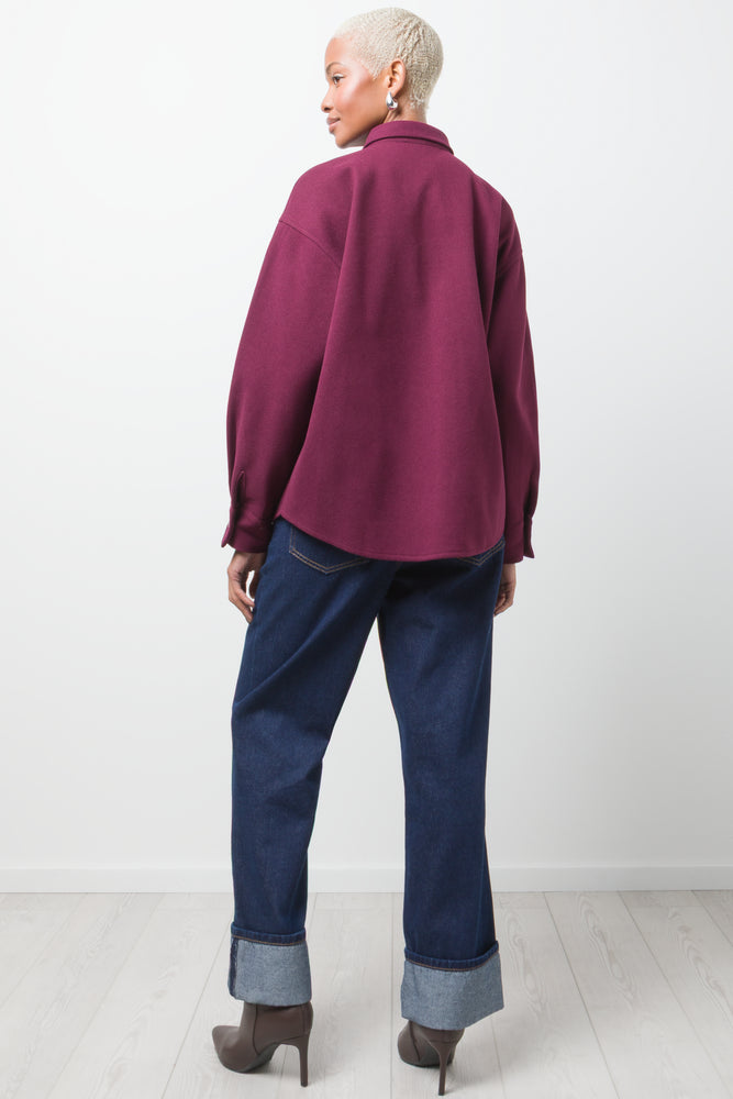 Melton Shirt Burgundy (2)