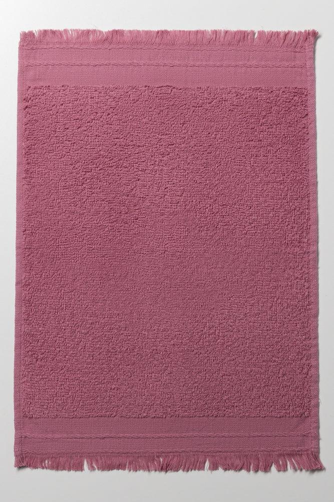 Fringed Guest Towel Pink