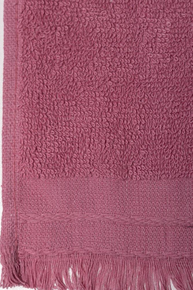Fringed Guest Towel Pink (1)