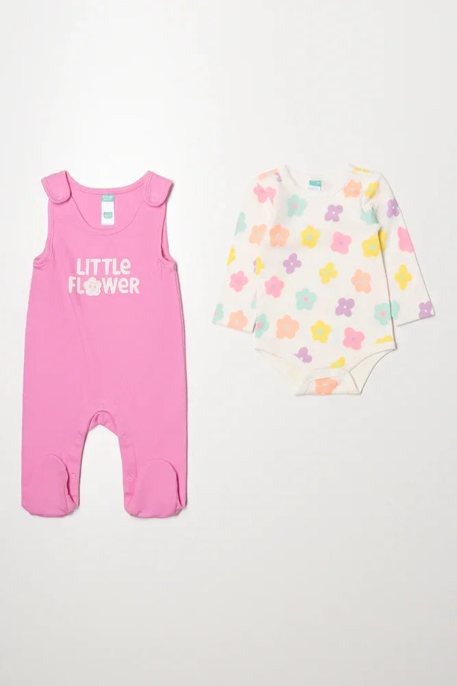 Flower Dungaree Pink (4)
