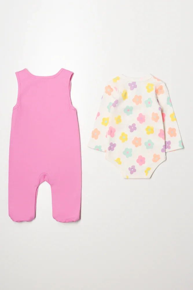 Flower Dungaree Pink (5)